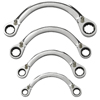 4 Piece Half Moon Reversible Double Box Ratcheting Wrench Sets (No. of Points : 12, Opening Type : Box, Length Group : Long)