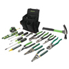 17 Piece Journeyman's Tool Kits (Includes : 20-Pocket Tool Caddy, GT-11 Voltage Tester, Torpedo Level, 18 oz. Electrician s Hammer, 25 ft. Tape Measure, (2) 1/4 3/16 in. Keystone Tip Screwdrivers, (2) #1 #2 Phillips Tip Screwdrivers, 9 in. Side Cutting Pliers, 8 in.)