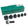 8 Pc. Standard Industrial Punch Kits (Cutting Diam : 3/4 in [Min], 1 1/2 in [Max], Includes : Punch/es, Dies, Draw Studs, Steel Carrying Case, Wt. : 4.60 lb)