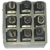 Low Stress Dot Design Steel Hand Stamp Sets (Character Size : 1/4 in, Shank Width : 1/2 in, Shank Length : 3 in)