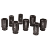 8 Pc. Deep Socket Sets (Drive Size : 3/4 in, No. of Points : 6, Opening Size : 1 in, 1 1/16 in, 1 1/8 in, 1 1/4 in, 1 5/16 in, 1 3/8 in, 1 7/16 in, 1 1/2 in)