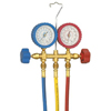 Deluxe 2-Valve Brass Manifold (Refrigerant Scale : R-12, R-22, R502, Wt. : 1.78 lb)
