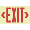 Glo Brite� Eco Unframed Exit Signs (Depicted Text : Exit, Color : Glow Background, Red Text, Style : Single Face)