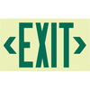 Glo Brite� Eco Unframed Exit Signs (Depicted Text : Exit, Color : Yellow/Black, Red Reflective Text, Style : Single Face)