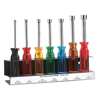 10 Piece Nut Driver Sets (Opening Size : 3/16 in, 1/4 in, 5/16 in, 11/32 in, 3/8 in, 7/16 in, 1/2 in, Opening Type : Hex, Shank Type : Round)