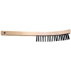 Curved Handle Scratch Brushes (Block Length : 13 3/4 in, Block Width : 5/8 in, Wire Material : Carbon Steel)