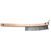 Curved Handle Scratch Brushes (Block Length : 13 3/4 in, Block Width : 5/8 in, Wire Material : Carbon Steel)
