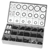 O-Ring Assortments (Temp. Range : -40.0 �F [Min], 250.0 �F [Max], Includes : 1/16 in. Body Cross-Section, (20) 3/32 I.D. x 7/32 in. O.D., (20) 1/8 I.D. X 1/4 in. O.D., (20) 5/32 I.D. X 9/32 in. O.D., (20) 3/16 I.D. X 5/16 in. O.D., (15) 7/32 I.D. X 11/32 in. O.D., (15) 1/4 I.D. X 3/8 in. O.D., (15) 5/16 I.D. X 11/1, Material : Buna-N)