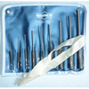 9 Piece Pilot Punch Kits (Tip Size : 1/16 in, 5/64 in, 3/32 in, 1/8 in, 5/32 in, 3/16 in, 7/32 in, 1/4 in, 5/16 in, Stock Shape : Round, Knurled, Material : Alloy Steel)