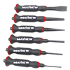 6 Pc. Hand-Guarded Punch & Chisel Sets (Includes : 5/8 in. Cold Chisel, 1/2 in. Center Punch, 1/8 in. Solid Punch, 1/4, 3/16 1/8 in. Pin Punches, Blade Material : S-2 Steel, Height : 2 in)