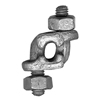 Big Orange Mid-Grip Double Saddle Wire Rope Clips (Cable/Wire Size : 3/16 in, 1/4 in, Material : Forged Steel, Finish : Galvanized Zinc)