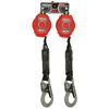 Twin Turbo� Fall Protection Systems (Line Length : 6.0 ft, Includes : (2) TurboLite PFLs w/o Carabiners, Fastening Method : Twin D-Ring Connector, Aluminum Locking Snap Hooks)
