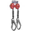 Twin Turbo� Fall Protection Systems (Line Length : 6.0 ft, Includes : (2) TurboLite PFLs w/o Carabiners, Fastening Method : Twin D-Ring Connector, Aluminum Locking Rebar Hooks)
