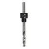Heavy-Duty Carbon Steel Arbor w/Pilot Drills (Chuck Size : 1/4 in, Follow Through : 3/4 - 1-1/2 in, Shank Diam : 1/4 in)