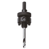 Heavy-Duty Carbon Steel Arbor w/Pilot Drills (Chuck Size : 3/8, Follow Through : 1-1/2 - 6 in, Shank Diam : 3/8 in)