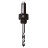 Heavy-Duty Carbon Steel Arbor w/Pilot Drills (Chuck Size : 1/2 in, Follow Through : 1-1/4 - 2-3/8 in, Shank Diam : 7/16 in)
