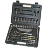 75 Piece Mechanics Sets (Drive Size : 1/4 in, 3/8 in, Measuring System : Inch/Metric, Includes : (8) 12 Pt. 3/8 in. Dr. Std. Sockets 3/8 - 13/16 in, (5) 12 Pt. 3/8 in. Dr. Deep Sockets 3/8 - 11/16 in, (11) 12 Pt. 3/8 in. Dr. Metric Std. Sockets 9 - 19mm, (10) 6 Pt. 1/4 in. Dr. Std. Sockets 5/32 - 1/2 in, (12) 6 Pt. 1/4 in. Dr. Metric)