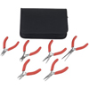 6 Pc. Mini Pliers Set (Includes : 4-1/2 in. Angled Cutter, Flush, 4-1/2 in. Transverse End Cutter, Flush, 4-1/4 in. Diagonal Cutter, Flush Oval Head, 4-1/4 in. Diagonal Cutter, Semi-Flush Tapered Head, 4-3/4 in. Needle Nose, Serrated Jaw, 5-3/4 in. Slim Needle Nose, Non-Se, Wt. : 1.31 lb)