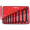 Protoblack� Open End Wrench Sets (Opening Type : Open/Open, Head Angle : 15�, Includes : (1) 5/16 x 3/8 in, (1) 7/16 x 1/2 in, (1) 9/16 x 5/8 in, (1) 11/16 x 3/4 in, (1) 13/16 x 7/8 in, (1) 15/16 x 1 in, (1) 1-1/16 x 1-1/8 in, (1) 1-1/4 x 1-5/16 in, (1) 1-3/8 x 1-7/16 in, (1) 1-1/2 x 1-5/8 in, Tool Roll)