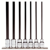 7 Piece Extra-Long Hex Bit Socket Sets (Drive Size : 3/8 in, Drive Type : Square, Tip Size : 1/8 in, 5/32 in, 3/16 in, 7/32 in, 1/4 in, 5/16 in, 3/8 in)