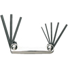 8 Piece Folding Hex Key Sets (Measuring System : Inch, Tip Size : 0.050 in, 1/16 in, 5/64 in, 3/32 in, 7/64 in, 1/8 in, 9/64 in, 5/32 in, Tip Type : Hex)