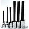 6 Piece Extra-Long Hex Bit Socket Sets (Drive Size : 1/2 in, Drive Type : Square, Tip Size : 1/4 in, 5/16 in, 3/8 in, 1/2 in, 9/16 in, 5/8 in)