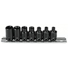 7 Piece Female Torx� Impact Socket Sets (Drive Size : 3/8 in, Drive Type : Square, Tip Size Symbol : E-6, E-7, E-8, E-10, E-12, E-14, E-16)