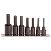 7 Piece Hex Bit Impact Socket Sets (Drive Size : 1/2 in, Drive Type : Square, Tip Size : 1/4 in, 5/16 in, 3/8 in, 7/16 in, 1/2 in, 9/16 in, 5/8 in)