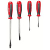 4 Piece Standard Tip Square Shank Screwdriver Sets (Tip Width : 1/4 in, 3/16 in, 5/16 in, 3/8 in, Tip Type : Slotted, Handle Material : Plastic)