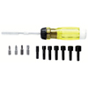 11 Piece Magnetic Ratcheting Screwdriver Bit Sets (Includes : #1 Phillips Tip, #2 Phillips Tip, 1/4 in. Hex Slotted Insert Bits 5/32 1/4 in, (6) Nut Setters 3/16 - 7/16 in, Quantity : 11 per set, Weight : 0.76 lb)