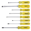 8 Piece Classic Series Combo Screwdriver Sets (Includes : (2) Slotted Screwdrivers 1/4 5/16 in., (3) Cabinet Screwdrivers 3/16 in., (3) Phillips Screwdrivers #1, #2, #3, Handle Material : Acetate, Shank Material : High-Alloy Steel)