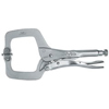 Locking C-Clamps with Swivel Pads (Packing Type : Carded, Overall Length : 4 in, Jaw Opening : 0 in [Min], 1 5/8 in [Max])