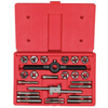 High Carbon Steel 25-Piece Tap & Solid Round Die Sets (Die Type : Solid Round, Tap Type : Plug, Includes : (10) Fractional 1/4 in - 20 NC thru 1/2 in - 20 NF, Pipe 1/8 in - 27 NPT, Taps, Dies, Handle, Plastic Case)