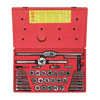 High Carbon Steel 41-Piece Tap & Adjustable/Solid Round Die Super Sets (Die Type : Solid and Adjustable Round Dies, Tap Type : Plug, Material : Carbon Steel)