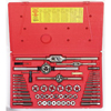 53-Piece Metric Tap & Die Sets (Die Type : Hexagon, Tap Type : Plug, Includes : (21) Metric 3 mm - 0.50 thru 18 mm - 2.50, Pipe 1/8 in -28 BSP, 1/4 in -19 BSP, Taps, Dies, Tap Wrenches, Pitch Gauge/s, Screwdriver, Plastic Case)