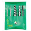 Spiral Screw Extractor Sets (Includes : (5) Sizes EX-1 thru EX-5, Pouch, Packing Type : Carded)