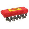 Bolt Extractor Sets (Drive Size : 3/8 in, Size : 1/4 in [Min], 3/4 in [Max], Quantity : 13 per set)