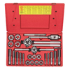 25-Piece Fractional Tap & Hexagon Die Master Sets (Die Type : Hexagon, Tap Type : Plug, Includes : (10) Fractional 9/16 in - 12 NC thru 1 in - 14 NS, Pipe 1/4 in - 18 NPT, Taps, Dies, Tap Wrench, Plastic Case)