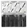 Taper Pin Assortments (Includes : #0, #1, #2, #3, #4, #5 and #6, In Various Lengths 3/4 - 3 in, Plastic Box, Material : Low Carbon Steel, Quantity : 100 per set)