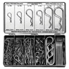 Hitch Pin Clip Assortments (Includes : (60) 1/16 in #18, (30) 3/32 in #3, (20) 3/32 in #7, (20) 1/8 in #16, (15) 5/32 in #10, (5) 3/16 in #6, Plastic Box, Material : Spring Steel, Quantity : 150 per set)