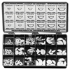 Woodruff Key Assortments (Includes : (10) 1/16 x 3/8 in, (20) 3/32 x 3/8 in, (10) 1/8 x 3/8 in, (10) 1/16 x 1/2 in, (20) 3/32 x 1/2 in, (20) 1/8 x 1/2 in, (10) 3/32 x 5/8 in, (30) 1/8 x 5/8 in, (40) 5/32 x 5/8 in, (5) 3/16 x 5/8 in, (20) 1/8 x 3/4 in, (10) 5/32 x 3/4 in, (20), Material : Steel, Coating : Zinc Plated)