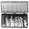 Machinery Key Assortments (Includes : (3) 1/8 x 1/8 x 3/4 in, (3) 1/8 x 1/8 x 1 in, (5) 3/16 x 3/16 x 3/4 in, (5) 3/16 x 3/16 x 1 in, (5) 3/16 x 3/16 x 1-1/4 in, (5) 1/4 x 1/4 x 3/4 in, (5) 1/4 x 1/4 x 1-1/4 in, (5) 1/4 x 1/4 x 1-1/2 in, (5) 5/16 x 5/16 x 1-1/4 in, (5) 5/16 x, Material : Steel, Coating : Galvanized Zinc)