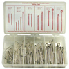 Cotter Pin Assortments (Includes : Plastic Box, (10) 1/8 x 2 in, (10) 3/32 x 3/4 in, (12) 1/8 x 1 in, (12) 3/32 x 1 in, (12) 3/32 x 1-1/2 in, (6) 3/16 x 1-1/2 in, (6) 3/16 x 2 in, (8) 1/16 x 1 in, (8) 1/16 x 3/4 in, (8) 1/8 x 1-1/2 in, (8) 1/8 x 1-1/4 in, (8) 3/32 x 2 in, (, Material : Stainless Steel, Quantity : 124 per set)