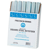 Square Zinc Plated Steel Keystock Assortments (Includes : (6) 3/16 x 12 in, (6) 1/4 x 12 in, (6) 5/16 x 12 in, (6) 3/8 x 12 in, (4) 7/16 x 12 in, (4) 1/2 x 12 in Keystocks, Material : Steel, Coating : Galvanized Zinc)