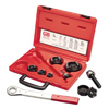 Slug-Out� Ratchet Wrench Sets (Pipe Size : 1/2 in [Min], 2 in [Max], Cutting Thickness : 12 gauge (stainless steel) [Max], 10 gauge (mild steel) [Max], Includes : Ratchet Wrench, (6) Sizes of Punches Dies, (2) Drive Screws, Rugged Storage Case)