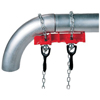 Elbow Pipe Welding Vises (Pipe Cap. : 2 1/2 in [Min], 8 in [Max], Material : Cast Iron, Type : Pipe Chain Vise)