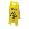 Floor Safety Signs (Depicted Text : Caution Wet Floor, Color : Yellow, Length : 26 in)