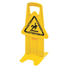 Floor Safety Signs (Depicted Text : Caution (Multi-Lingual), Color : Yellow, Width : 13 in)