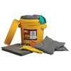 Drum Spill Kits (Drum Size : 20 Gal, Absorption : 15.000 gal [Max], Includes : (12) Pads, 15 x 19 in, (3) SOCs, 3 in x 12 ft, (2) Pillows, 17 x 19 in, Goggles, Nitrile Gloves, (3) Disposal Bags, Emergency Response Handbook)