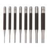 Drive Pin Punch Sets (Tip Size : 1/16 in [Min], 5/16 in [Max], Includes : Round Wood Box, Tip Type : Round)